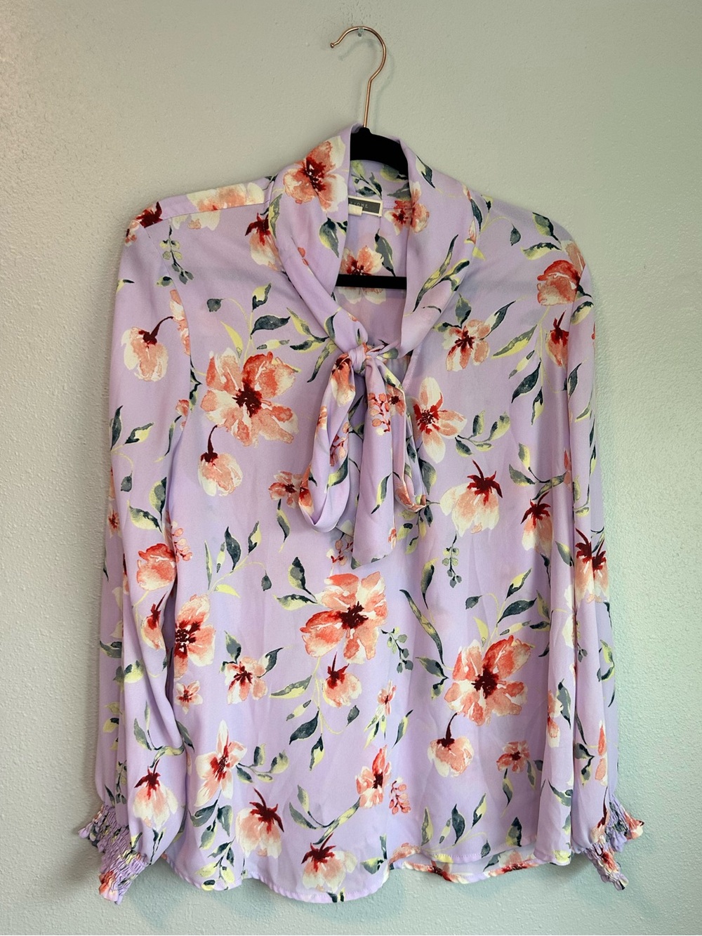 Pleione Purple Floral Blouse